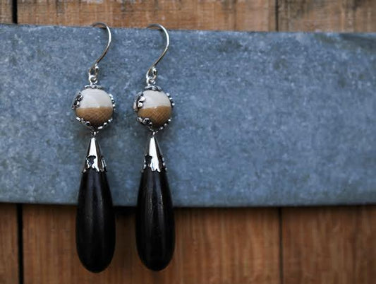 Mammoth + Ebony Lace Drop Earrings