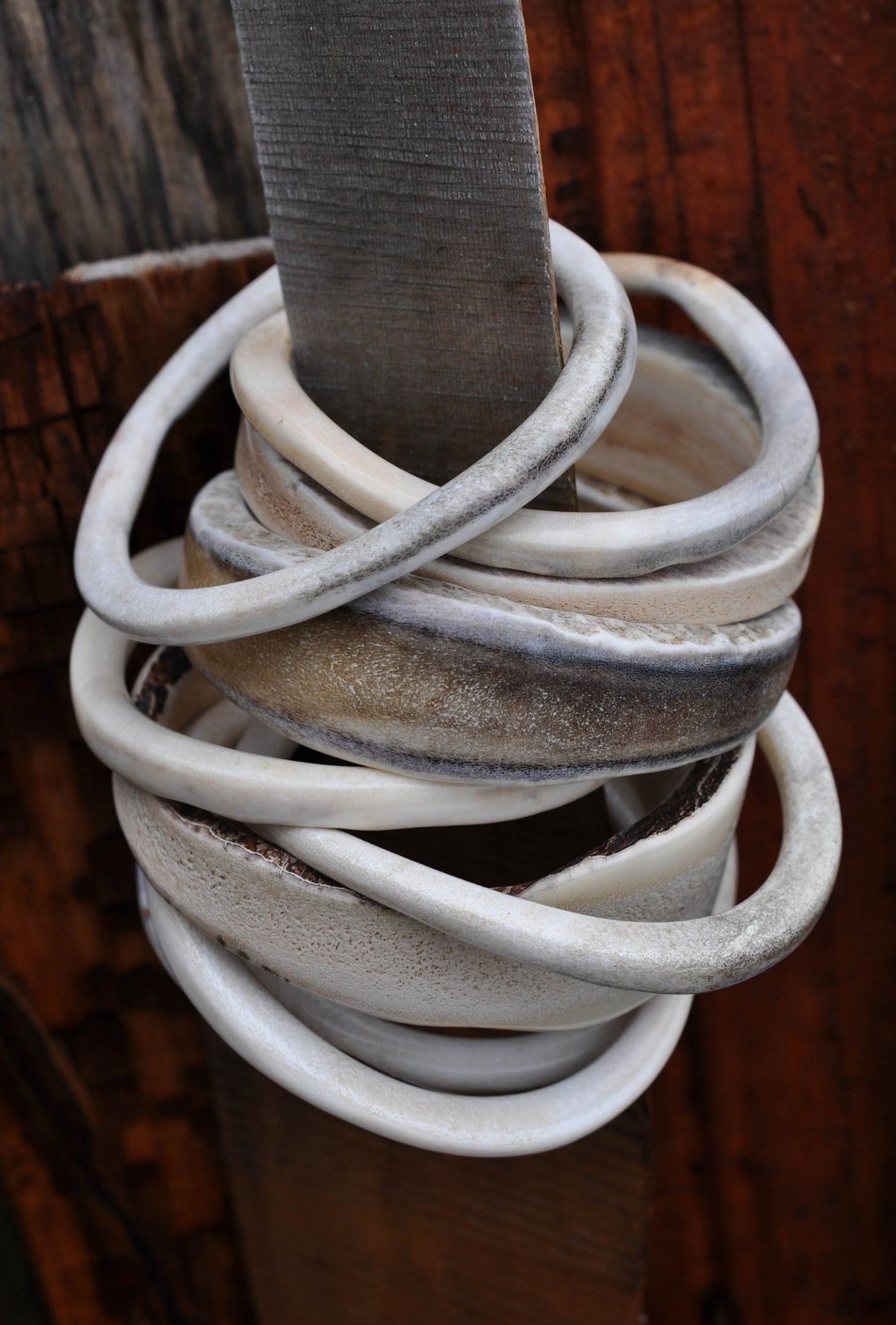 Naturally Shed Moose Antler Palm Bangle