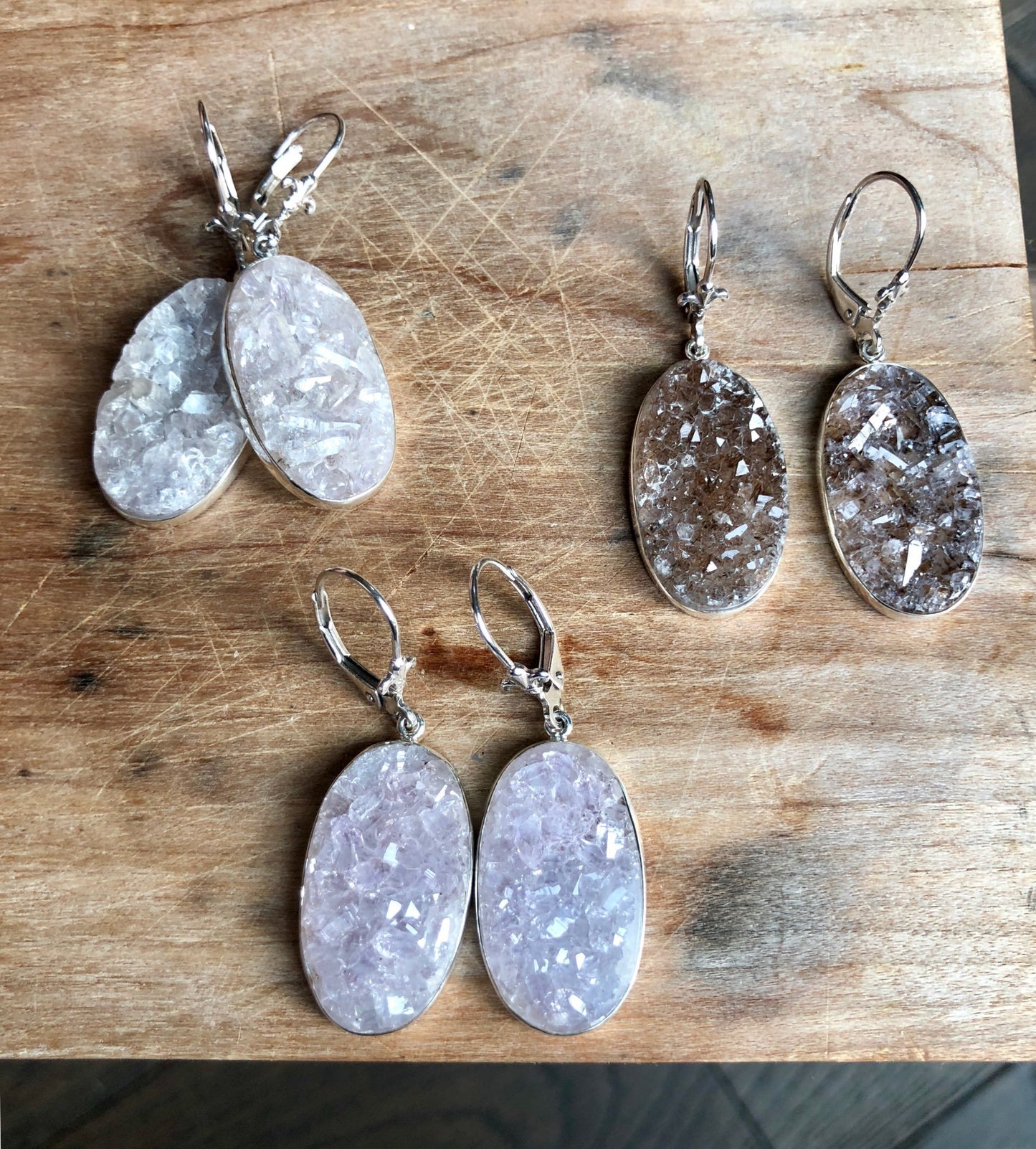 Druzy Oval Earrings