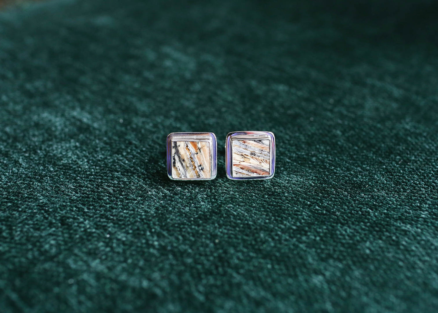 Square, Flat Mammoth Tooth Cufflinks